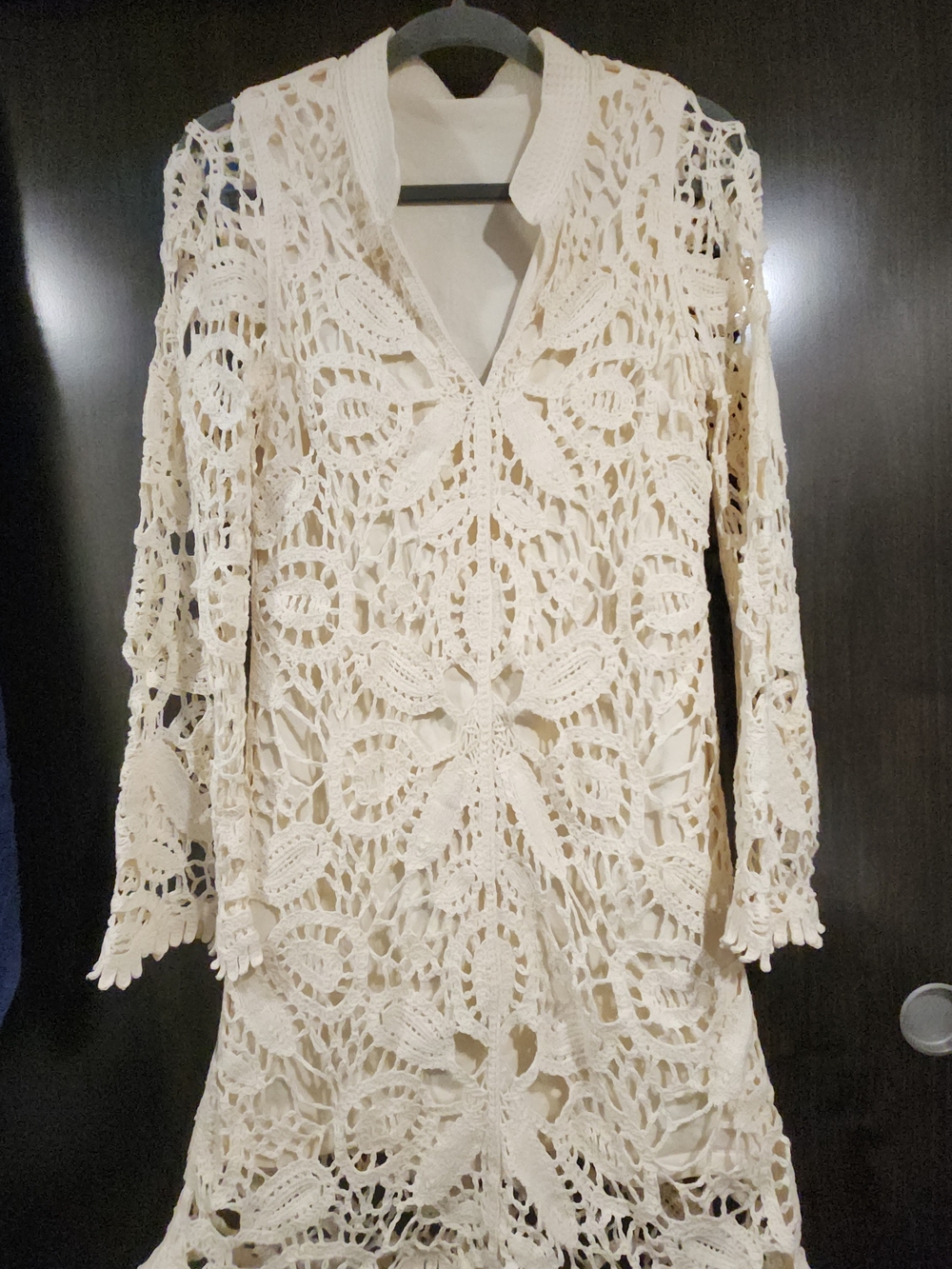 Sparta 449 Cream Crochet Dress